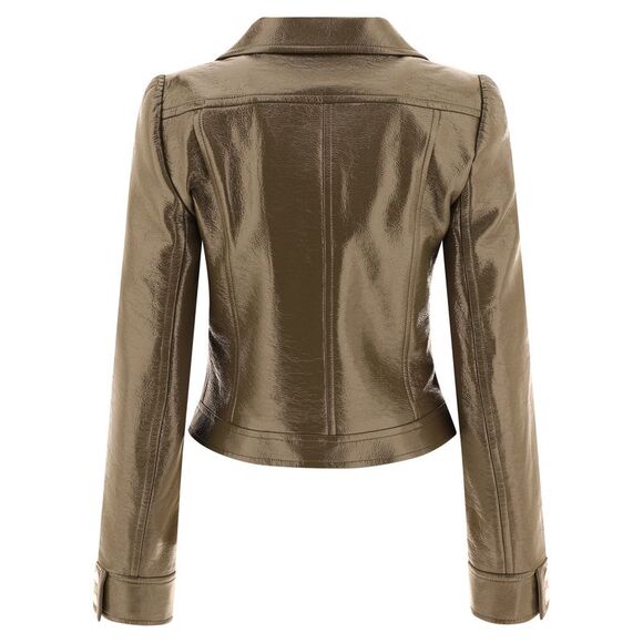 Chic Green Vinyl Jacket - Picture 2 of 4